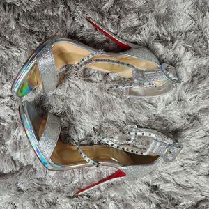 Christian Louboutin Metallic Studded Iridescent Heels Size 42